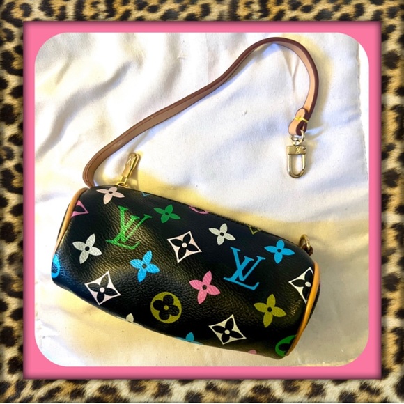 Multicolor Mini Barrel Case Handbags - 👑✅PRICE FIRM✅ Black Multicolor Monogram Mini Barrel Cosmetic Case. Brand new!